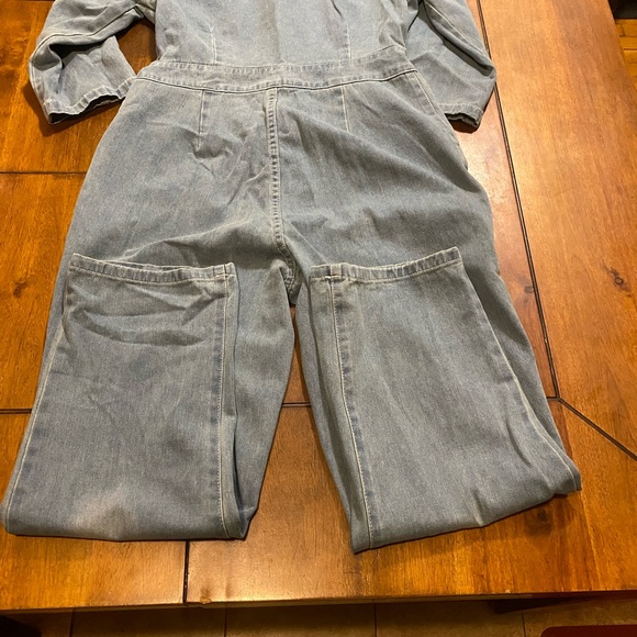 SHEIN Button front denim jumpsuit - Picture 5 of 16